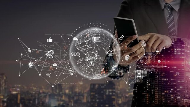 Global AI network showing connection between AI, global, and network elements across the digital world and data infrastructure Marrow