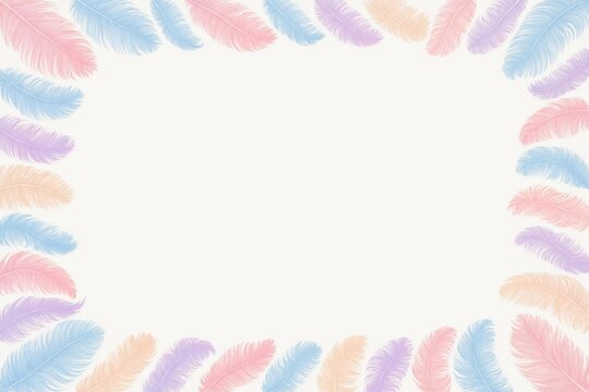Watercolor Feathers Border Background, watercolor feathers, feather border, watercolor border, feather background, watercolor background, feather frame, watercolor frame