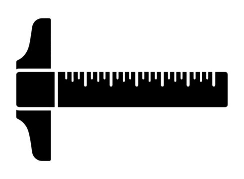 Black t-square drafting tool icon