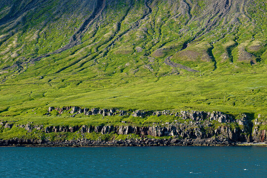 The Coast of Iceland near Seydisfjordur