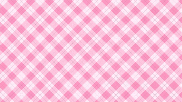 Soft pink argyle pattern with a playful and sweet mood.