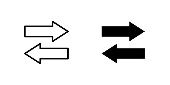 Transfer arrows icon collection for UX