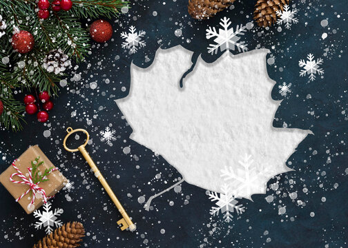 Christmas Ornament Frame Background