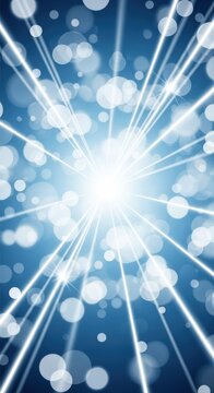 Bright Radiant Light Burst with Bokeh Background.