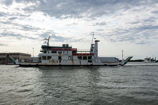 ACTVs Metamauco ferry sailing in Venice  Italy