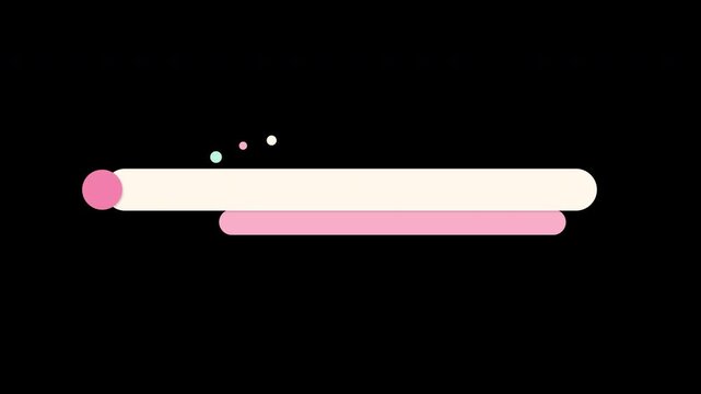 乳白と桃色の丸い帯に気泡が浮かぶ可愛らしい透過ローワーサード