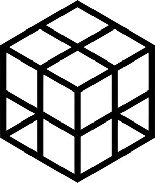 Cube, tesseract icon. Vector Illustration