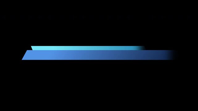青い斜めの二段の帯を白い光沢が横切る透過ローワーサード