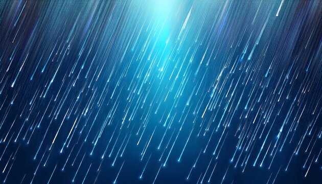 rain on a blue background with special effect generative ai