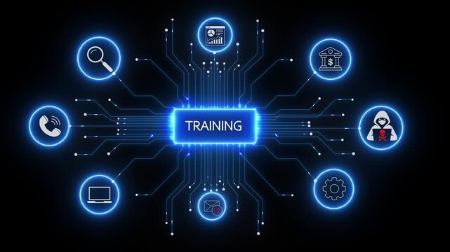 Information security digital concept with hud interface, global network connectivity, and cyber protection on dark background