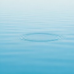 Fototapeta premium Calm Water Surface with Ripple Rings in Soft Light.