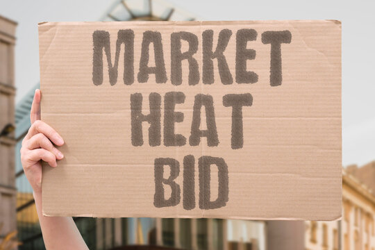 "Market Heat Bid" The rental market's heat forces quick decisions and bidding over. MARKET. COMPETITION. PRESSURE. BID. DECISION.