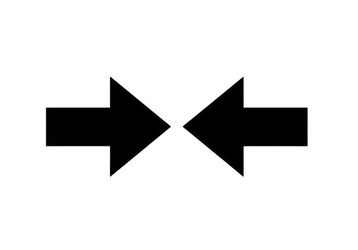 A black arrowhead pointing in both directions isolated on transparent background