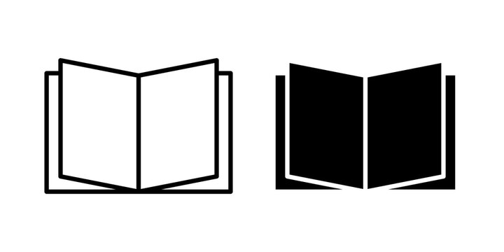 open book icon solid pictograms series