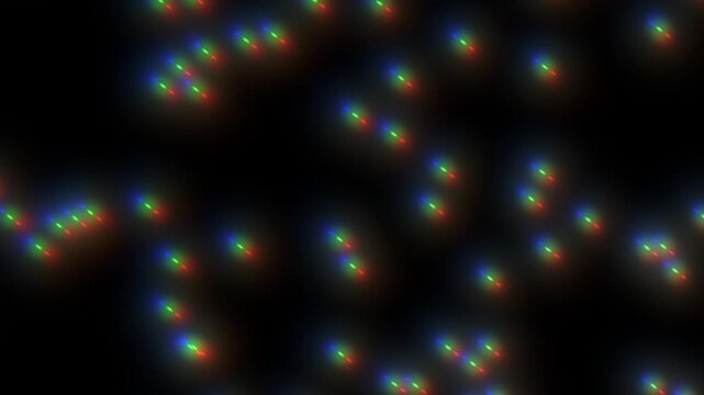 Light particles exploding expanding and floating on screen