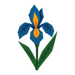 Naklejka premium PNG Colorful abstract iris flower illustration.
