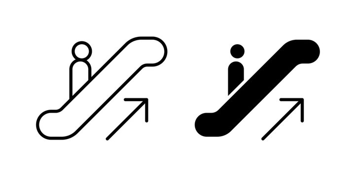 Escalator icon minimal artwork group