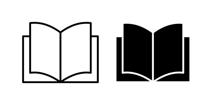 Open textbook icon minimal artwork group
