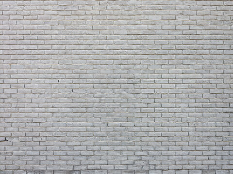 Grey Brick Wall Background with Clean and Smooth Texture for Design