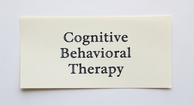 Cognitive Behavioral Therapy Concept on Paper Note.