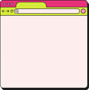 Colorful blank browser window illustration