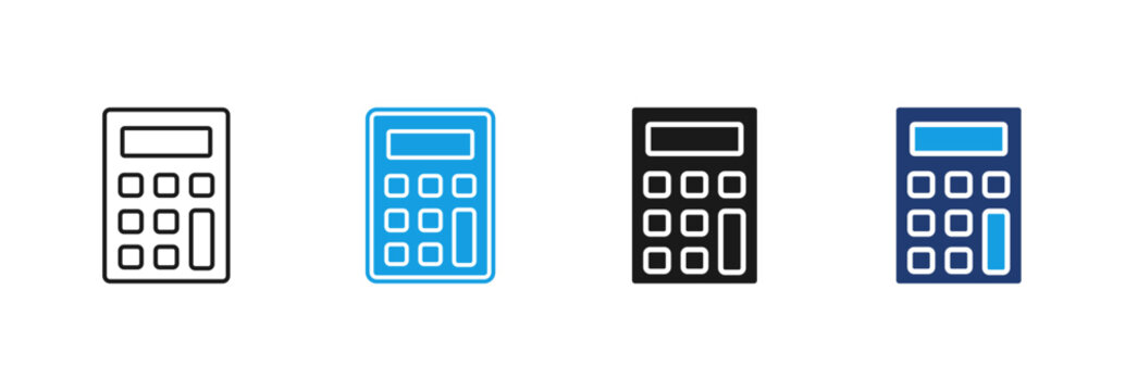 Calculator Web Icon with multiple style Collection