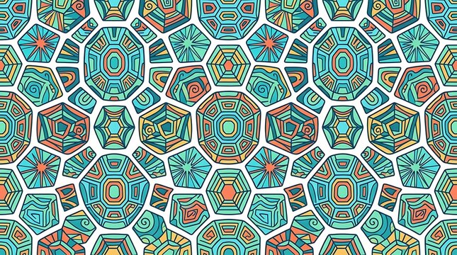 Colorful geometric tessellation pattern design