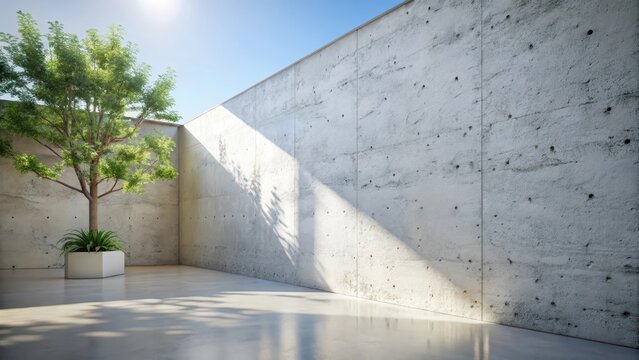 White concrete wall