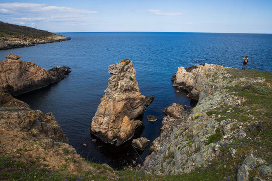 Sea rocks. Magnificent view in Black sea coast, Bulgaria