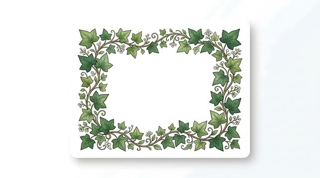 Elegant ivy leaf decorative border design