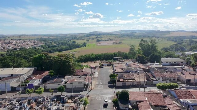 Vista a&eacute;rea dos bairros Santo Ant&ocirc;nio e V&aacute;rzea em Patos de Minas, Minas Gerais