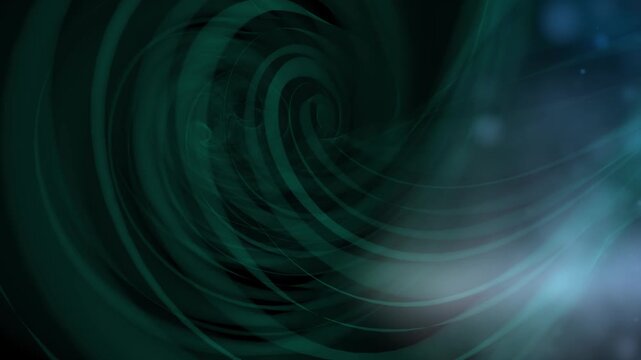 A mesmerizing, abstract video unfolds in swirling motion with deep teal bands that evolve and create an illusion of depth