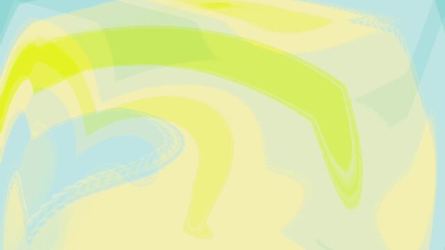 Abstract fluid swirl background with pastel blue and vibrant yellow waves. Modern digital art wallpaper video