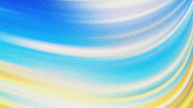 Abstract smooth dynamic wavy lines background in blue and yellow