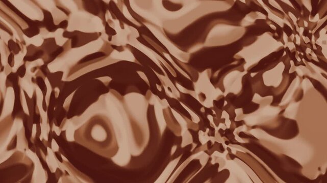 Cream Mocha Swirl Coffee Liquid Marble Surface Abstract Loop