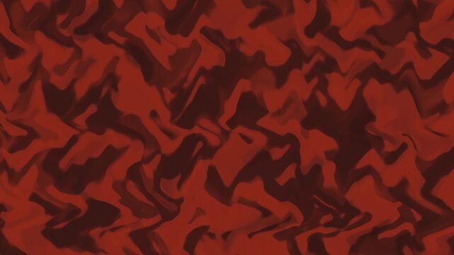 Dark Mahogany Rust Liquid Camouflage Wave Motion Background Loop