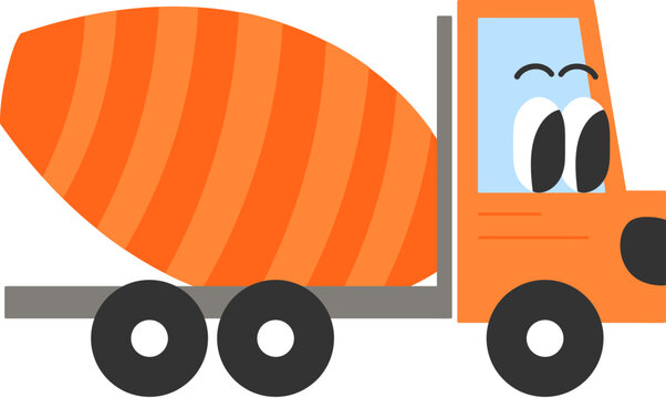 Crawler Crane Construction Character Illustration