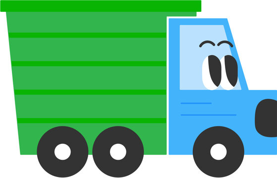 Dump Truck Construction Character Illustration