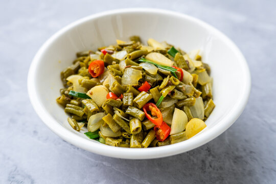A Vegetarian Dish: Stir-fried Sour Long Beans