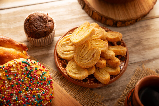 Palmier cookies, Mexican sweet bread,in Mexico it is called Orejitas and cannot be missing at breakfast or snack.