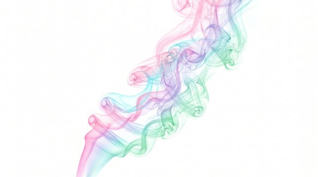 Colorful abstract smoke swirls rising in a wavy pattern