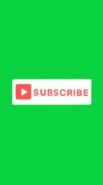 subscribe button click cursor,  flat icon green screen animation