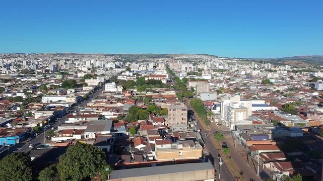 Vista a&eacute;rea do Bairro Brasil em Patos de Minas, Minas Gerais