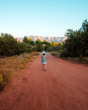 Girl On Adventure In Sedona, Arizona