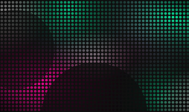 Green Pink Neon Halftone Dot Pattern Abstract Technology Background for Banner Web