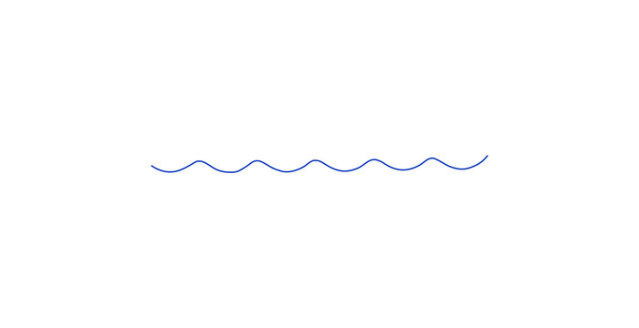 Blue Wavy Line Text Divider Vector