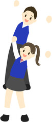 Fototapeta premium cheering female student for exam success design element