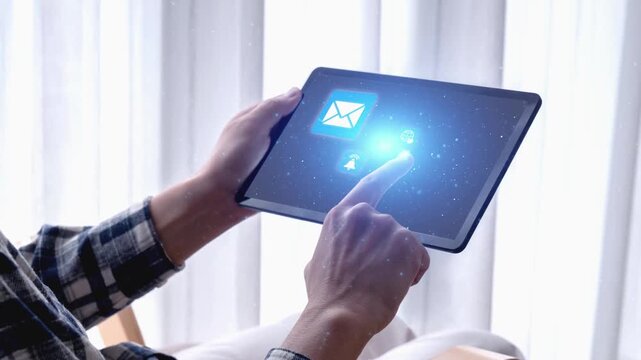 Email icons show digital communication, email service, and inbox management. Email supports online messaging, email notification, and secure exchange. Gist