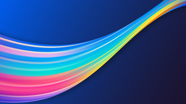 Abstract colorful wave background with dynamic glowing lines