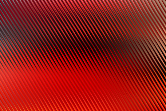 Vibrant red diagonal striped background with smooth gradient light and dark shadow effects